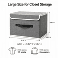 thumbnail image 5 of 2 Pack Stackable Fabric Storage Bins with Flip-Top Lids, Gray Closet Organizer Boxes with Handles for Clothes, Towels, Blankets, Bedroom and Dorm Room, 5 of 7