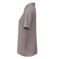 thumbnail image 5 of Siminsem Womens Short Sleeve Knit Shirts 2026 Spring Summer Casual V Neck Pullover Tops Ribbed Knit Collared Blouses Lightweight Business Work Outfits Plus Size, Grey, S, 5 of 6