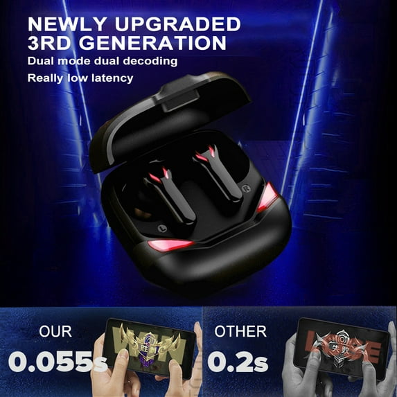 True Wireless Earbuds,Bluetooth 5.0 Wireless Earbuds, Noise Cancellation TWS Earbuds, IPX7 Waterproof Headphones with Charging Case, White