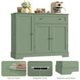 thumbnail image 7 of Homfa Sideboard Buffet Cabinet with Drawer, 3 Doors Kitchen Storage Cabinet with Adjustable Shelf for Dinning Room, Green, 7 of 7