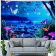 thumbnail image 4 of PRATYUS  Fantasy Forest Tapestry Aesthetic Moon Tapestry Butterfly Tapestries Galaxy Space Tapestry Wall Hanging for Bedroom Living Room  60x50inch, 4 of 6