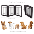 thumbnail image 5 of STAROUS Esspresso Foldable Pet Gate,Secure Indoor Barrier, Ideal for Doorways, Stairs, and Wide Openings - 60" Wide, 24" Height, 3 Panels, 5 of 7