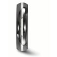 thumbnail image 4 of Edward Mirell Black Titanium and 14K Domed 6mm Band, 4 of 7