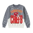 thumbnail image 7 of Women's Gameday Couture  Gray Kansas City Chiefs Arch Rivals Faded Wash Sweatshirt, 7 of 7