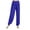 Blue, variant on Girls Harem Pants Solid Color Elastic High Waist Loose Fit Pilates Dance Practice Pants Soft Lightweight Yoga Sports Pants