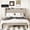 Beige, variant on Frostbloom Velvet Upholstered King Platform Bed Frame with Storage Headboard Shelf, USB & Type-C Charging Ports, Black