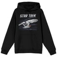 thumbnail image 5 of Star Trek NCC-1701 Warp Drive Long Sleeve Black Adult Hooded Sweatshirt-Small, 5 of 7