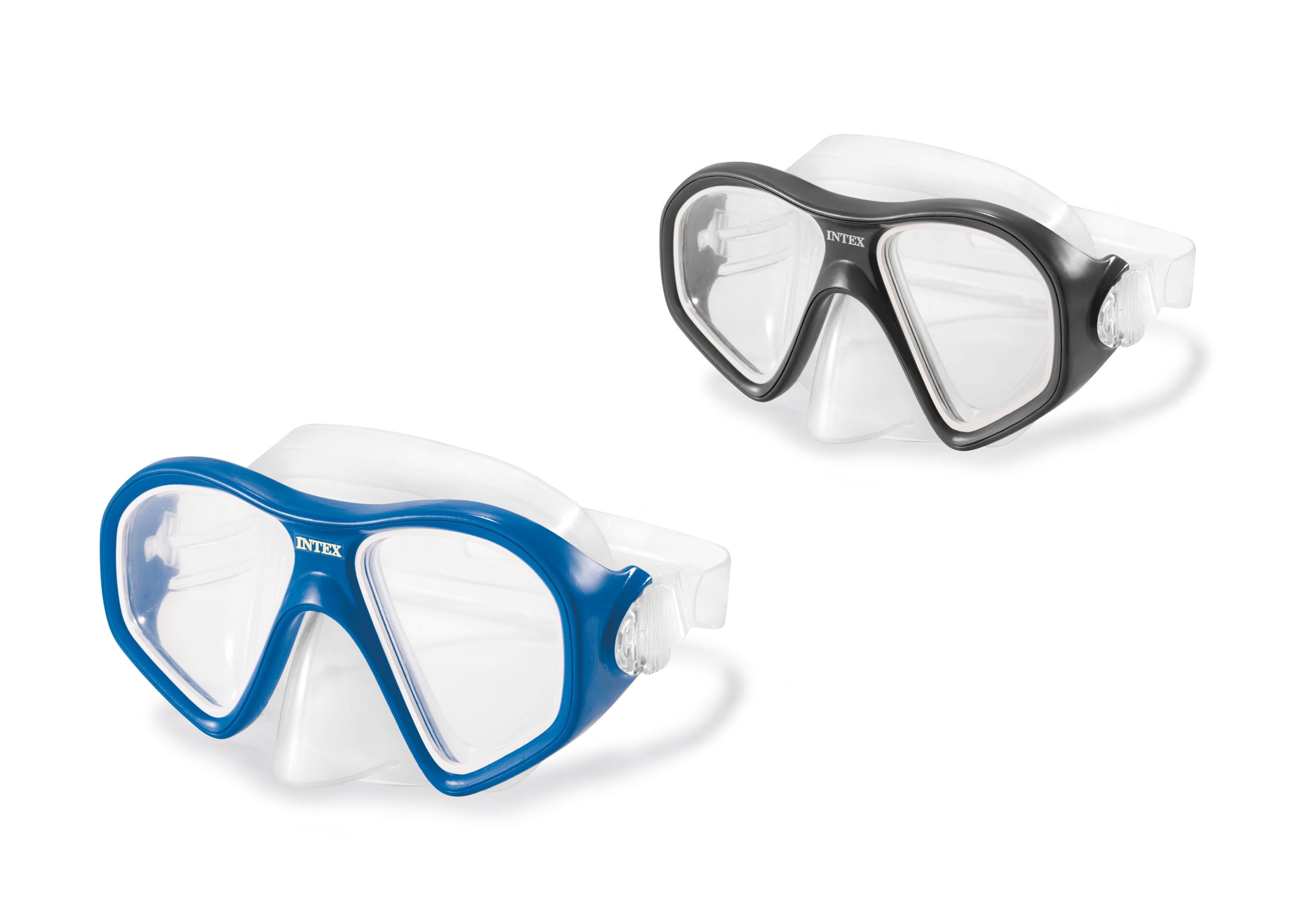 Intex Reef Rider Clear Swimming Sport Goggles (2 Pack)