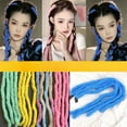 thumbnail image 5 of NANAHuang 70CM Rainbow Color Hair Braids Rope Strands for African Braid Girls Ponytail Hair Ribbons Women Styling Hair Accessories, 5 of 6