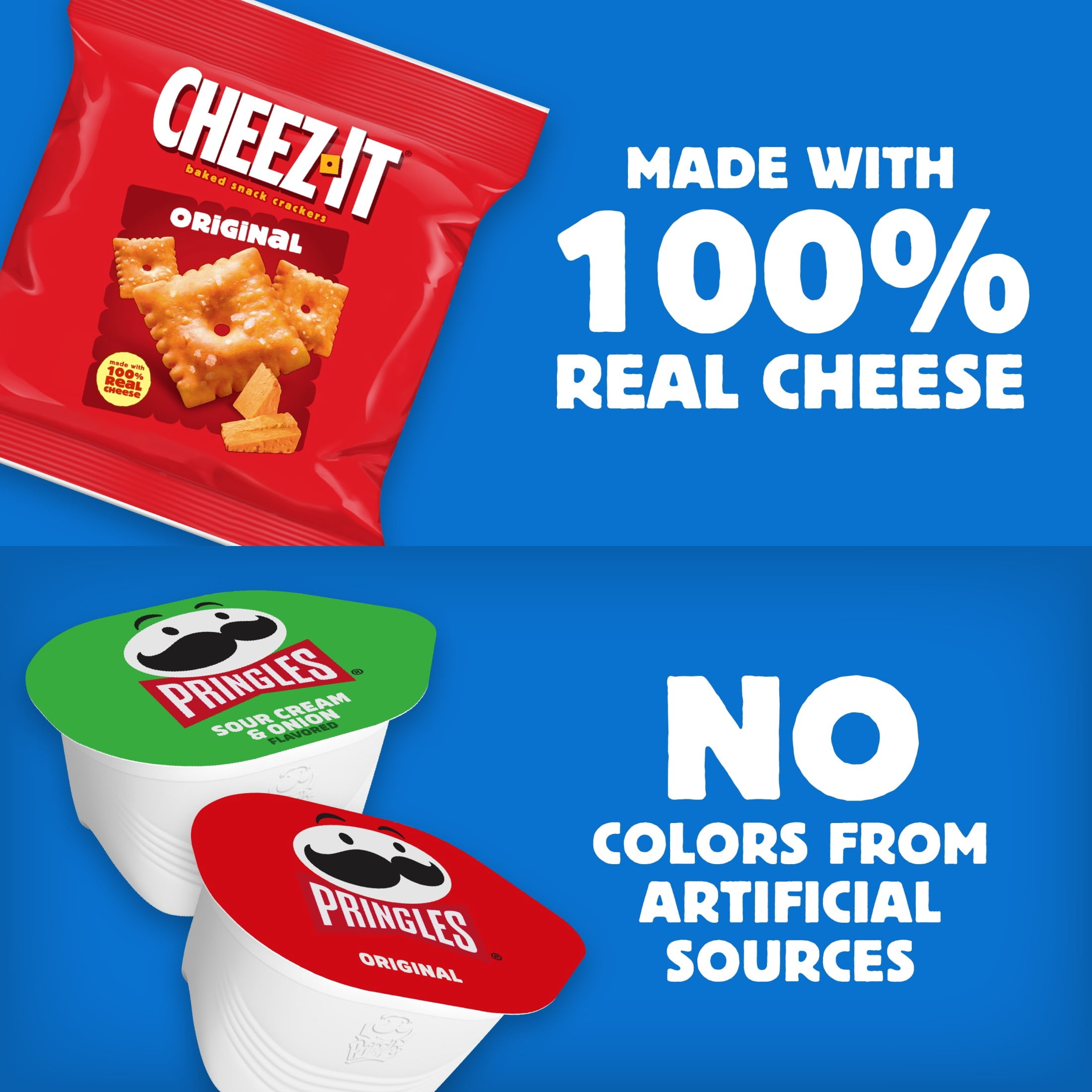 Cheez-It, Pringles Variety Pack Snacks, Lunch Snacks, 20 Count