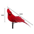 thumbnail image 6 of Mightlink Fake Bird 3D Embedded Eyes Realistic Appearance Hand-crafted Fine Workmanship Unfading Home Decoration Bright Color Red Velvet Foam Artificial Feather Bird for Office, 6 of 7