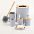 thumbnail image 2 of "Set de baño 6 piezas plástico y bambú Lab.G gris ", 2 of 5