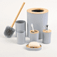 thumbnail image 2 of "Set de baño 6 piezas plástico y bambú Lab.G gris ", 2 of 5