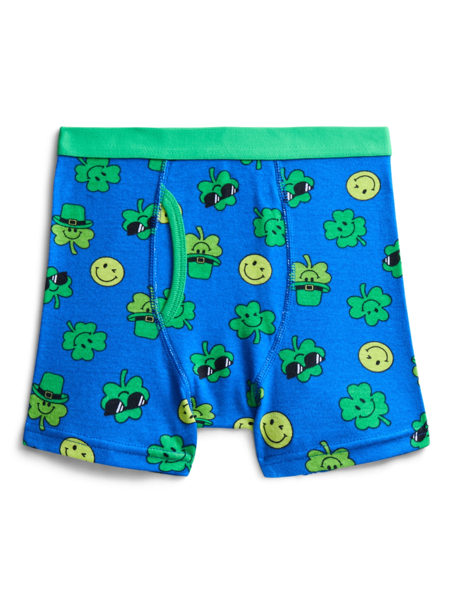 St Patrick's Day Boys Cotton Boxer Briefs from Ways to Celebrate, 3-Pack, Sizes S-XL