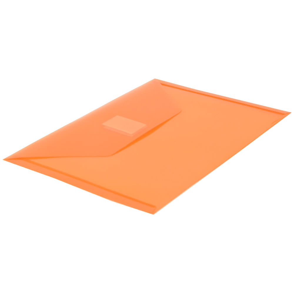 JAM Paper Plastic Envelopes with Hook & Loop Closure, Index, 5 1/2 x 7 1/2, Orange, 3/Pack
