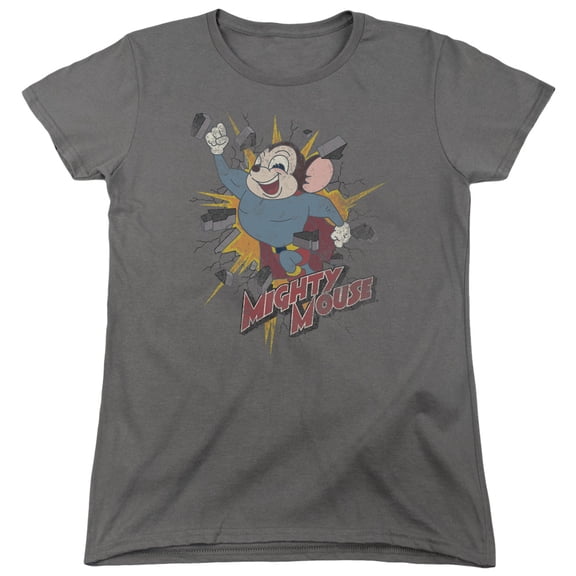 Mighty Mouse Break Through Women's T-Shirt Charcoal