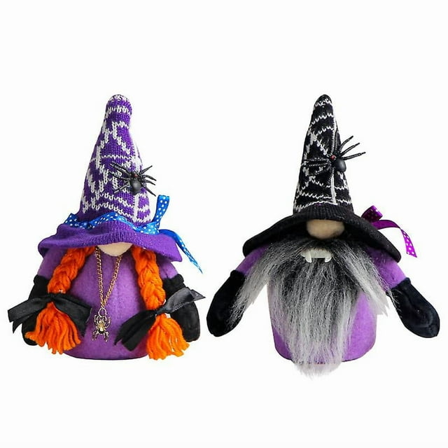 2pcs Halloween Faceless Vampire Doll Decoration Spider Bat Doll Halloween Party Dress Up