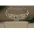 thumbnail image 3 of 3Ct Round Cut Simulated Blue Sapphire Women's Weddings Gift Tennis Bracelet 14K White Gold Plated, 3 of 5