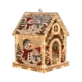 thumbnail image 7 of 3D Christmas House Pearl Art Kit, Acrylic Bead Craft Set with LED Lights, DIY Festive House Ornament Decoration for Tree, Tabletop, Mantel, Living Room, Festive Craft, I, 7 of 7