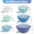 thumbnail image 5 of Vesteel 6Pcs Mixing Bowl Set with Lids, Plastic Nesting Bowls for Mixing, Storage, Kitchen Prepping, Serving Food, Microwave & Dishwasher Safe - Blue, 5 of 7