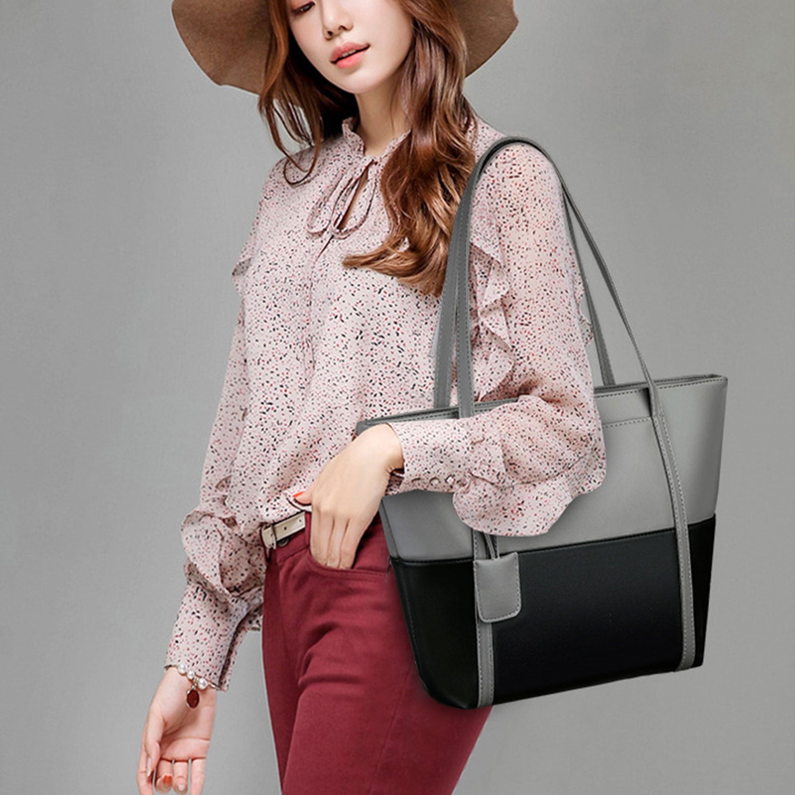 New Arrival Color Block Women's Bucket Bag, Fashionable Shoulder