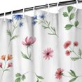 thumbnail image 3 of Pioneer Flower Floral Print Pattern Shower Curtain 84”x72", Bathroom Decorative Shower Curtain Set with 12 Hooks, Waterproof Washable, 3 of 6