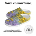 thumbnail image 6 of Wukai Flowers And Butterflies Print Women's Indoor Bedroom Slipper Slip On Shoes, Unisex House Shoes with Anti-Skid Sole for Men, Gift for Women Men-13, 6 of 7
