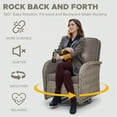 thumbnail image 3 of Giantfurnni 5 Pieces Patio Furniture Set with 43inch Propane Fire Pit Table, Deep Seating Sofa, 2 Swivel Rocker Glider Chairs and Side Table, Outdoor Conversation Set, 3 of 15