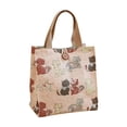thumbnail image 3 of Bolso de lona reutilizable con asas, ideal para ir de compras, la oficina o para mujeres y mamás. Gatos rosas, 3 of 9