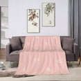 thumbnail image 2 of Pink Leaf Throw Blanket, Super Soft Anti-Pilling Flannel Bed Blankets, 80"x60", 2 of 8