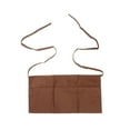 thumbnail image 2 of 3 Pack Cotton Waist Apron with 3 Pockets Kitchen Restaurant Bistro Craft Garden Half Short Aprons for Men, Women, Chef, Baker, Servers, Waitress, Waiter, Craftsmen Work Apron Uniform, Brown, 2 of 2