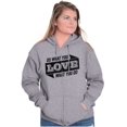 thumbnail image 3 of Do What You Love Quote Cute Inspiring Unisex Fleece Graphic Zip Up Hoodie Brisco Brands 2X, 3 of 5