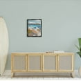 thumbnail image 2 of Stupell Industries Rocky Ocean Shore Beach Landscape Graphic Art Jet Black Floating Framed Canvas Print Wall Art, Design by Nikita Jariwala, 2 of 8
