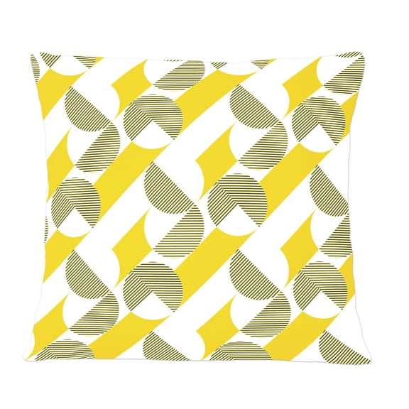 Designart Abstract Retro Geometric II' Mid-Century Modern Throw Pillow - 12x20