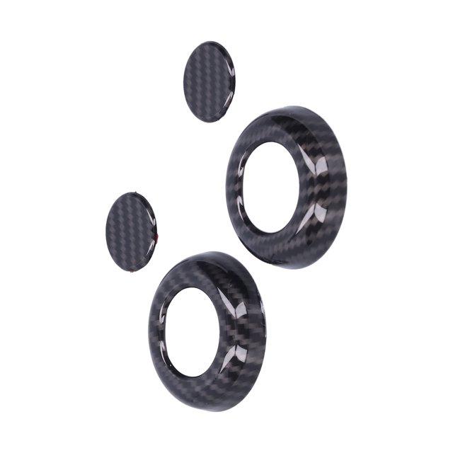 Decoración para reposacabezas, 4 piezas/juego de botones para reposacabezas delanteros de fibra de carbono, accesorio para coche, decoración interior para coche, grado profesional