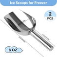 thumbnail image 2 of ACDANC 2 Pcs Ice Scoop for Freezer,6 Oz Metal Ice Scooper,Stainless Steel Small Scoops with Round Bottom for Ice Machine Kitchen Flour Bar Party Wedding Pet Dog Food, 2 of 7
