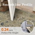 thumbnail image 4 of BERTHMEER 5'x7' Easy Jute Area Rugs for Living Room, Dining Room Office Rug Farmhouse Outdoor Patio Carpet, Washable Non Slip Indoor Outdoor Rugs for Backyard Entry Deck, Blue, 4 of 5