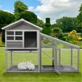 thumbnail image 1 of Senbabe Rabbit Hutch with Sunshine Collection Board, Wooden Rabbit Cage with Ventilation Door, Easy to Clean Tray, 1 of 7