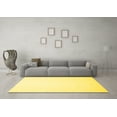 thumbnail image 3 of Ahgly Company Indoor Rectangle Solid Yellow Modern Area Rugs, 4' x 6', 3 of 4