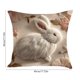 thumbnail image 3 of Funda de cojín con diseño de conejo de Pascua | Diseño con bordado falso | Funda de cojín de sofá de poliéster multicolor | Funda de cojín decorativa de 45 x 45 cm, 3 of 6