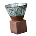 thumbnail image 1 of Ceramic Coffee Mug, Rough Ceramic Tea Cup Without Handles, Creative Retro Ceramic Tea Cup for Office Hotel Restaurant Cappuccino Green, 1 of 8