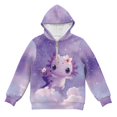 thumbnail image 4 of Pzuqiu Axolotl Hoodies for Kids Soft Warm Boys Hooded Sweatshirt Fashion Lightness Children's Long Sleeve Sweatshirt Wind Proof Versatile for Fall Winter 8-9, 4 of 7