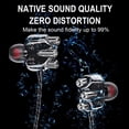 thumbnail image 3 of Wired In-Ear Headphones - 3.5mm HIFI Stereo Gaming Ear Buds, Bass Sport Earbuds with Mic, 1.2m Cable for Phone PC, 3 of 6