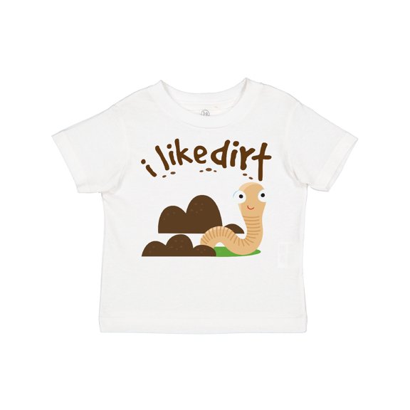 Inktastic I Like Dirt Earthworm Boys or Girls Toddler T-Shirt