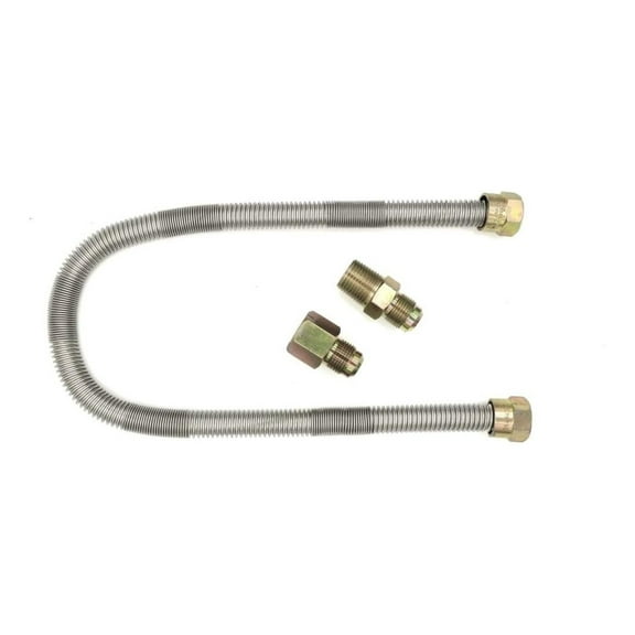 Products 1/2" X " Whistle-Free Stainless Gas Connector Hose for NG or LP , Fireplaces and Appliances