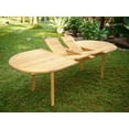 thumbnail image 3 of 9 PC A Grade Outdoor Patio Teak Dining Set - 94" Double Extension Oval Table & 8 Osawa Arm Chairs, 3 of 4