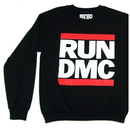 Classic Crewneck Sweatshirt - Run DMC Classic Logo Black Crew Neck Sweatshirt