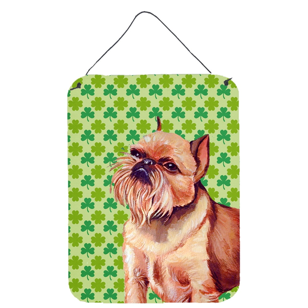 Patricks Day Shamrock Wall Door Hanging Prints Carolines Treasures Wheaten Terrier Soft Coated St Multicolor 16 x 12