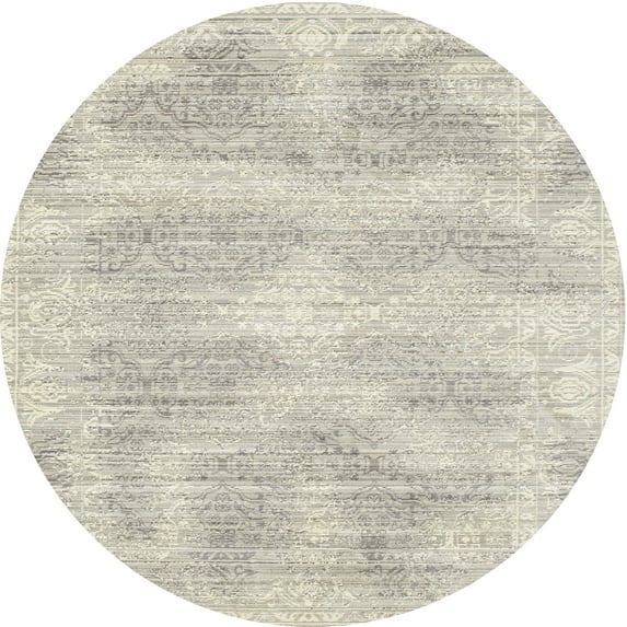 Ahgly Company Indoor Round Contemporary Sage Green Abstract Area Rugs, 6' Round