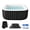 Square 4 Person, variant on 211 Gallon Inflatable Hot Tub 4 Person Round with LED Lights, Portable Outdoor AirJet Hot Tub Spa with 110 Bubble Jets, Filter, Insulated Tub Cover and Floor Protector, Temperature up to 104°F